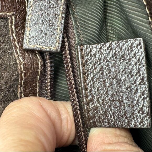 Gucci Vintage Web Crossbody Bag GG Canvas with Leather Small - Picture 15 of 15